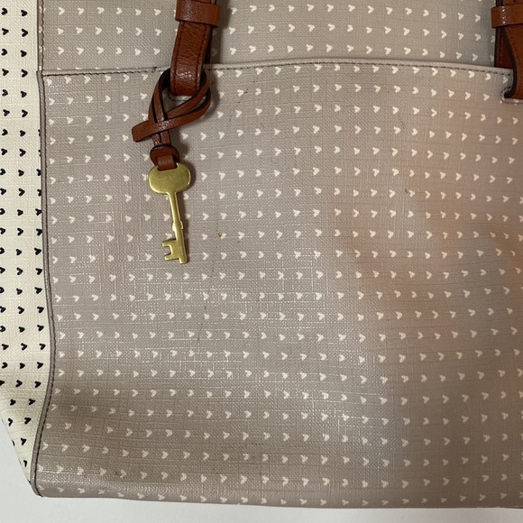 Fossil Rachel Hearts Leather Tote - Picture 2 of 6